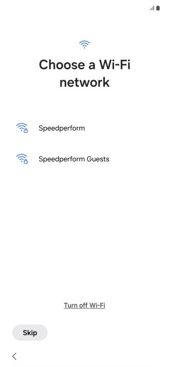 Press the required Wi-Fi network.