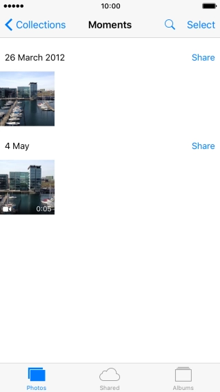 Hard press and hold the required picture until a pop-up menu is displayed.