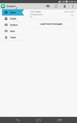 Press the new email message icon.