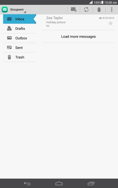 Press the new email message icon.