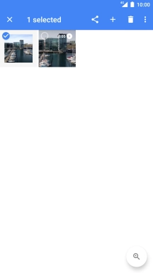 Press the required pictures or video clips.