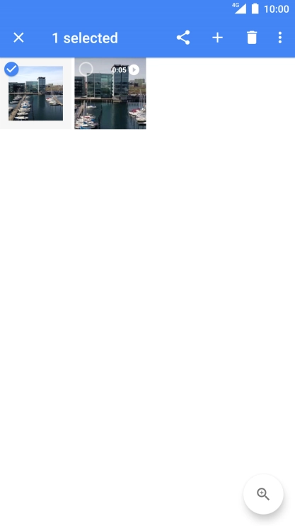 Press the required pictures or video clips.