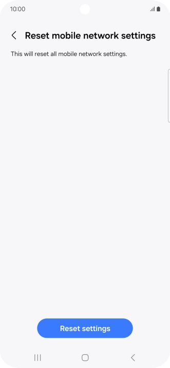 Press Reset settings.