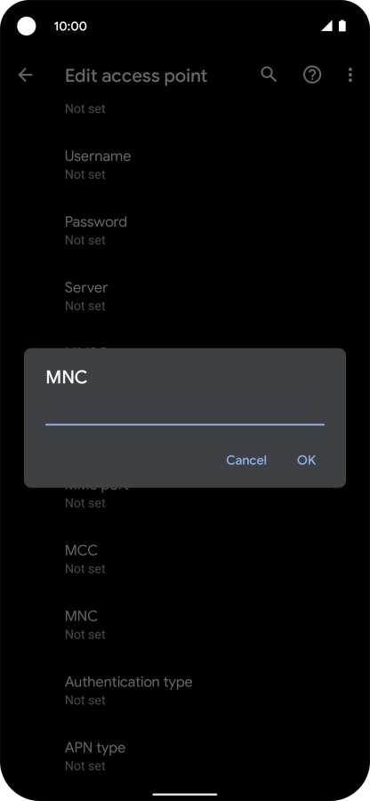 Key in 03 and press OK.