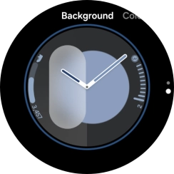 Slide your finger on the screen to change between the different designs.