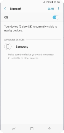 Press the required Bluetooth device and follow the instructions on the screen to pair the device with your phone.