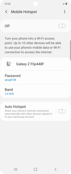 Press the menu icon.