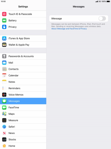Press the indicator next to 