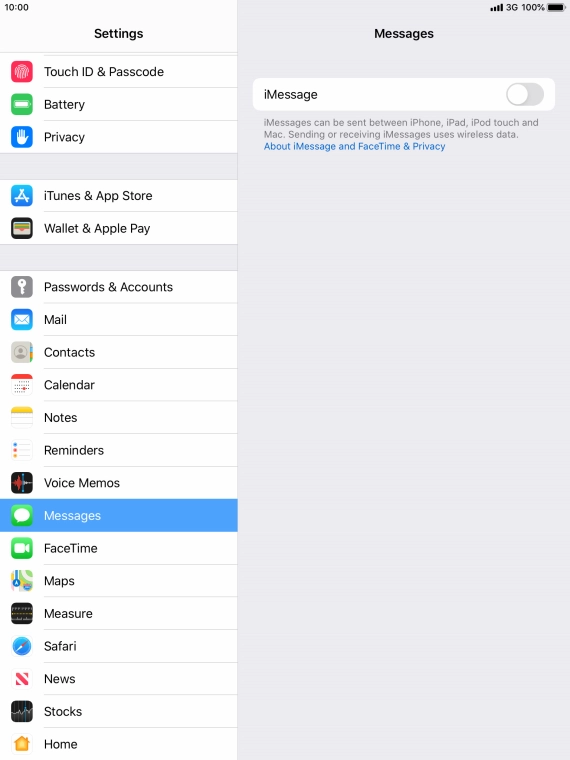 Press the indicator next to 