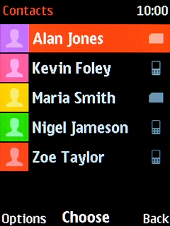 Select the required contact.