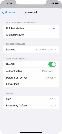Press the indicator next to 