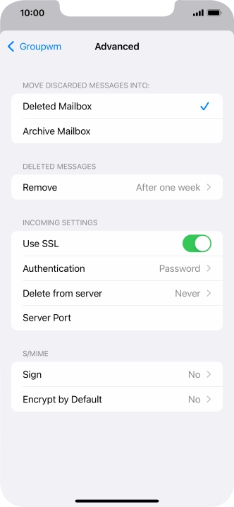Press the indicator next to 