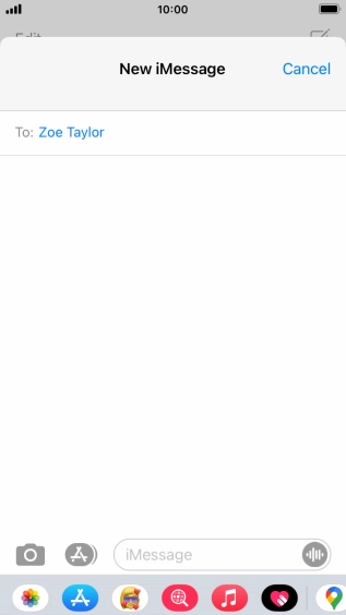 You can also send pictures, video clips, audio files and different effects in your iMessage. Follow the instructions on the screen to send your iMessage with the required content.