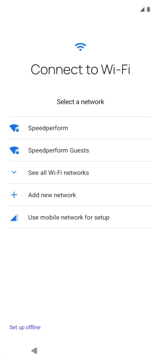 Press the required Wi-Fi network.