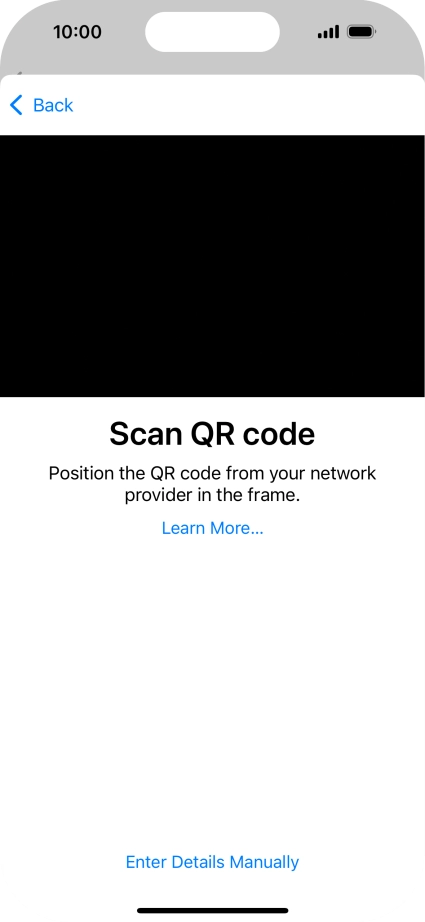 Place the QR code you've received inside the phone camera frame to scan the code.