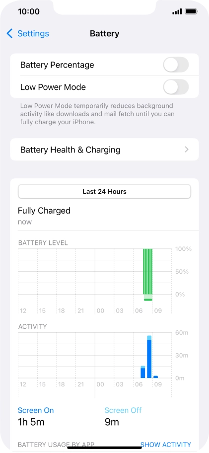 Press Battery Health & Charging.
