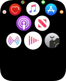 Press the radio icon.