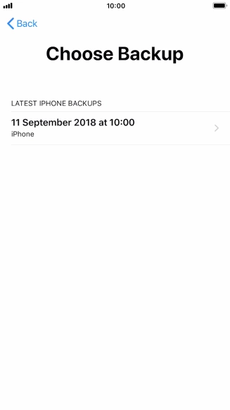 Press the required backup and your phone restores the content of the selected backup. Subsequently, follow the instructions on the screen to set up your phone and prepare it for use.