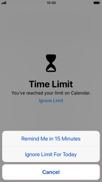 Press the required setting.