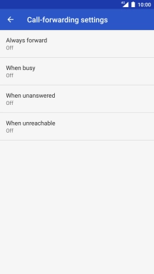 Press the required divert type.