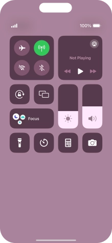 Press the flight mode icon to turn the function on or off.