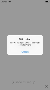 If your SIM is locked, press Unlock.