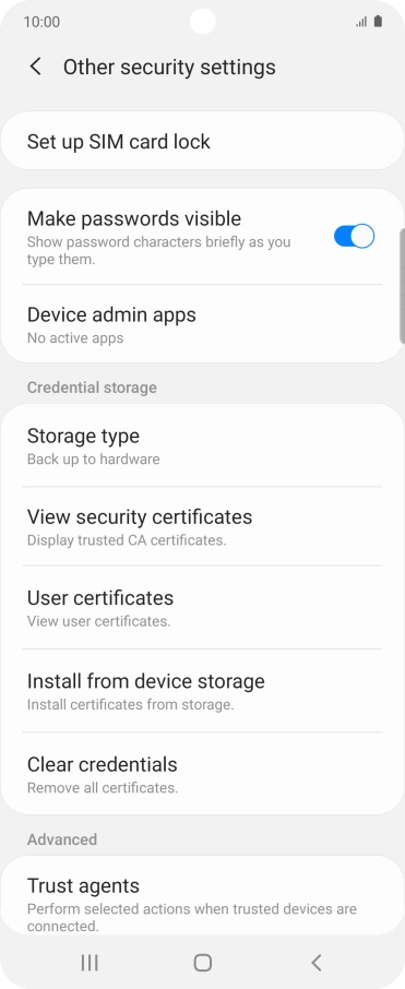 Press Set up SIM card lock.