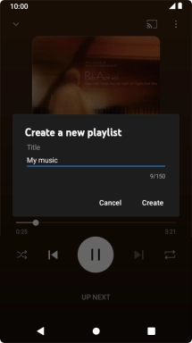 Key in a name for the playlist and press Create.