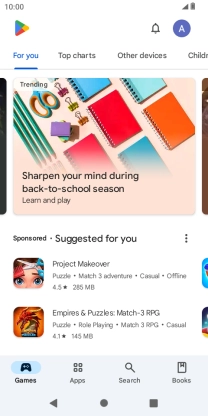 Press the profile icon.