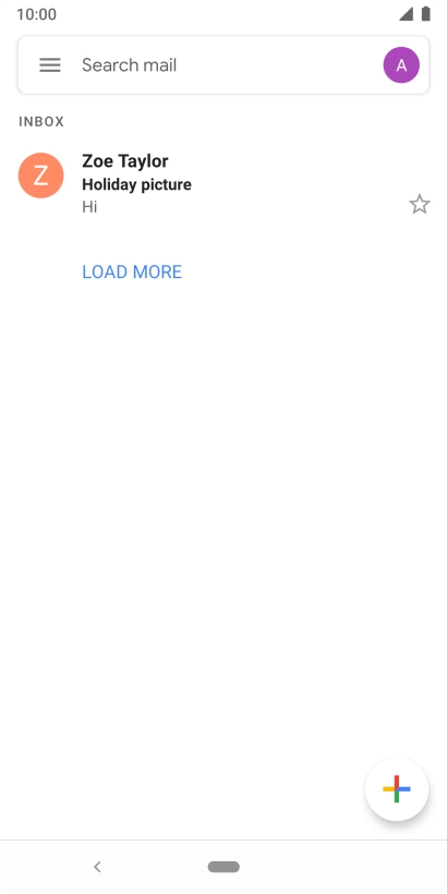 Press the email account icon.