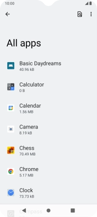 Press the required app.