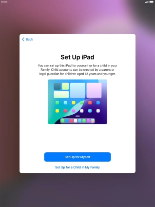 Press Set Up for Myself.