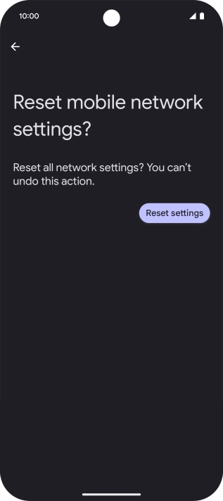 Press Reset settings.