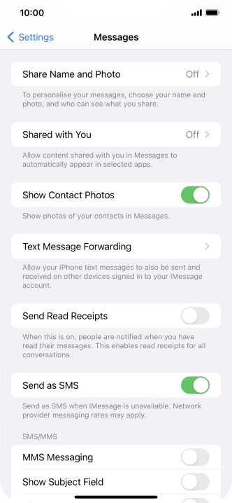 Press the indicator next to 
