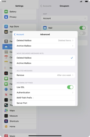 Press the indicator next to 