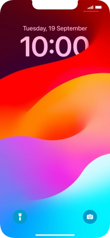 Press and hold anywhere on the lock screen.