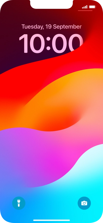 Press and hold anywhere on the lock screen.