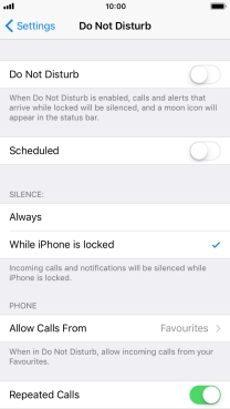 Press the indicator next to 