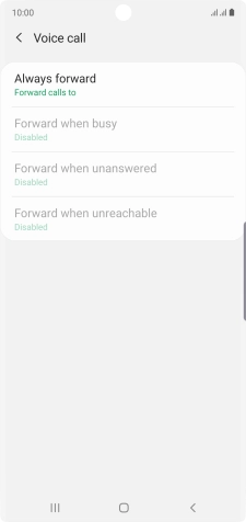 Press the required divert type.
