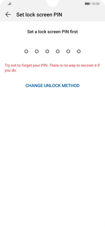 Press CHANGE UNLOCK METHOD.