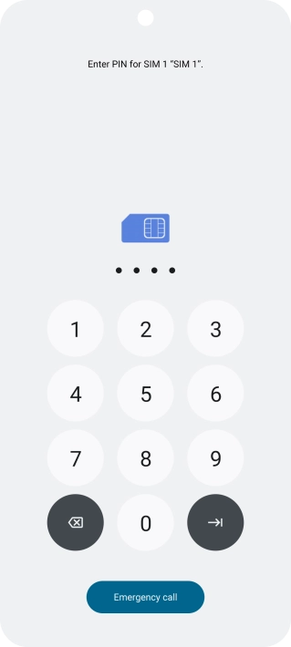 If you're asked to key in your PIN, do so and press arrow right.