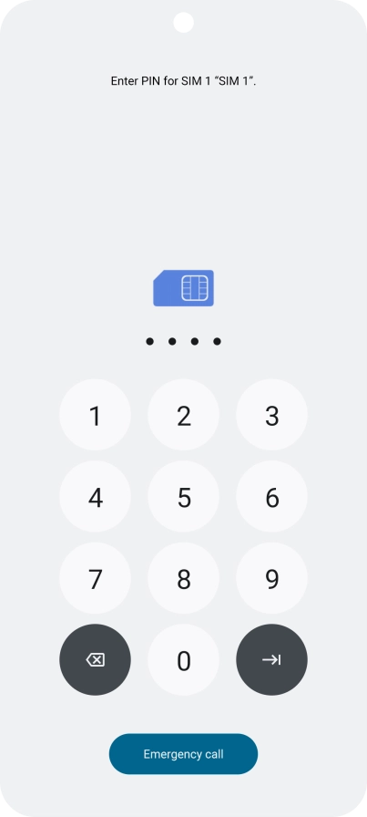 If you're asked to key in your PIN, do so and press arrow right.