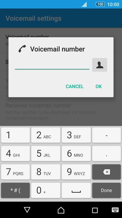 Key in +61414121121 and press OK.