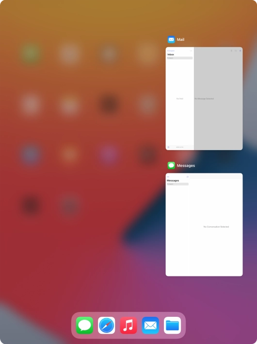 Slide upwards on the required application to end it.