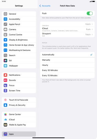 Press the indicator next to 