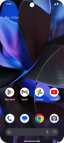 Slide your finger upwards on the screen.