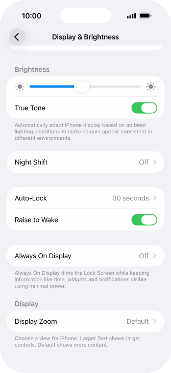 Press Always On Display.