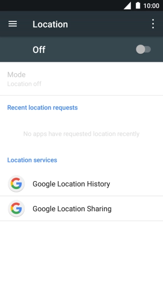 Press the indicator to turn the function on or off.