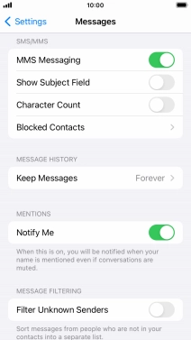 Press the Home key to return to the home screen.