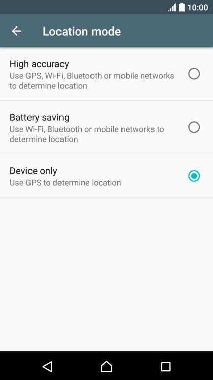 If you select High accuracy, your phone can find your exact position using the GPS satellites, the mobile network and nearby Wi-Fi networks. Satellite-based GPS requires a clear view of the sky.